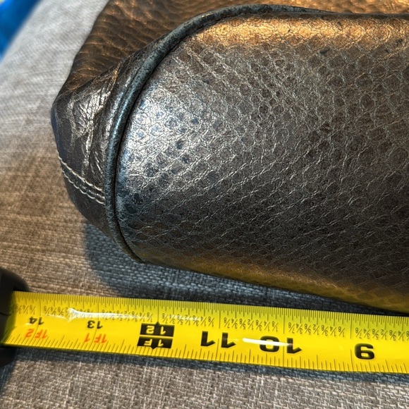 Michael Kors-Gold “Raven” Embossed Leather
Shoulder Bag, - Picture 6 of 11